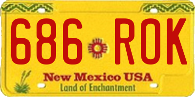 NM license plate 686ROK