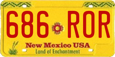 NM license plate 686ROR