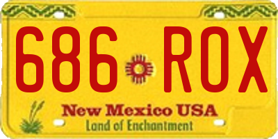 NM license plate 686ROX