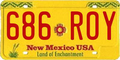 NM license plate 686ROY