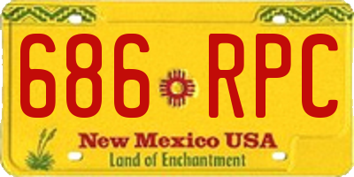 NM license plate 686RPC
