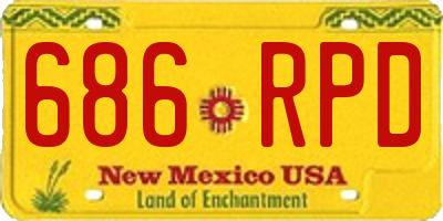 NM license plate 686RPD