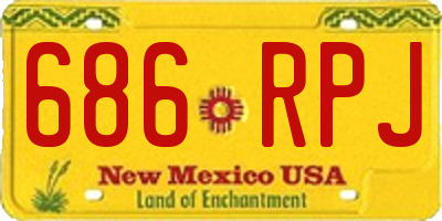 NM license plate 686RPJ