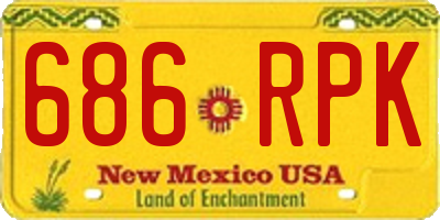NM license plate 686RPK