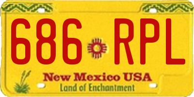 NM license plate 686RPL
