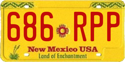 NM license plate 686RPP