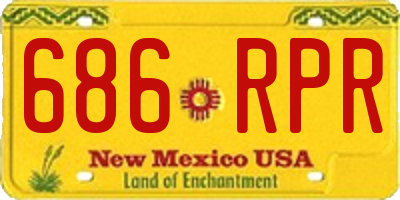 NM license plate 686RPR