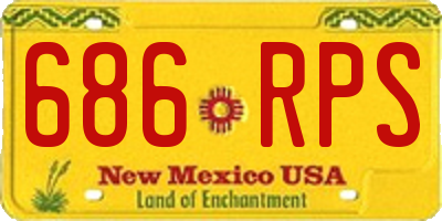 NM license plate 686RPS