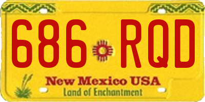 NM license plate 686RQD