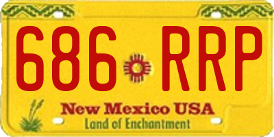 NM license plate 686RRP