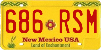 NM license plate 686RSM