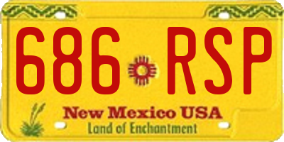 NM license plate 686RSP