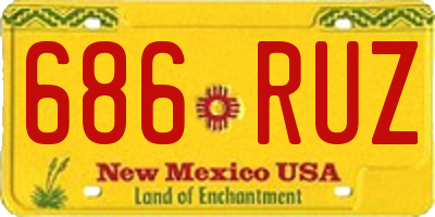 NM license plate 686RUZ