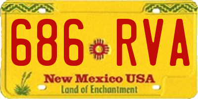 NM license plate 686RVA
