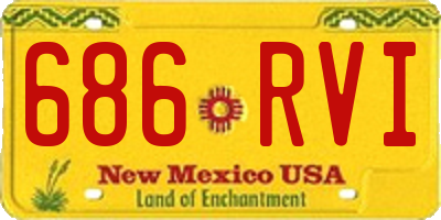 NM license plate 686RVI