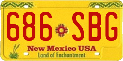 NM license plate 686SBG