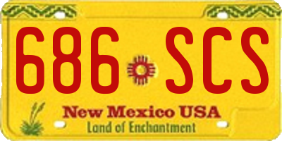 NM license plate 686SCS