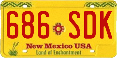 NM license plate 686SDK