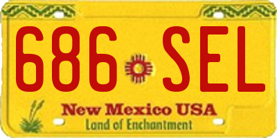 NM license plate 686SEL