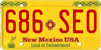 NM license plate 686SEO