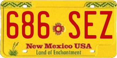 NM license plate 686SEZ