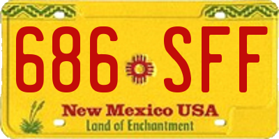NM license plate 686SFF