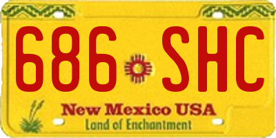 NM license plate 686SHC