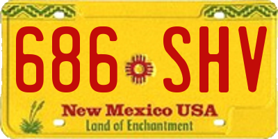 NM license plate 686SHV