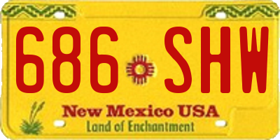 NM license plate 686SHW