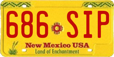 NM license plate 686SIP