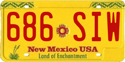 NM license plate 686SIW