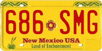 NM license plate 686SMG