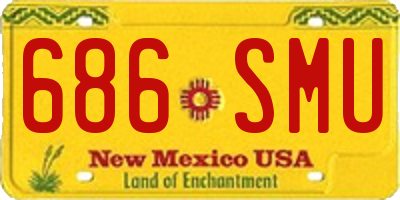 NM license plate 686SMU
