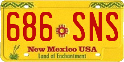 NM license plate 686SNS