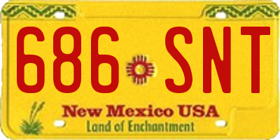 NM license plate 686SNT