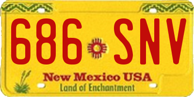 NM license plate 686SNV