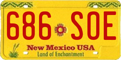 NM license plate 686SOE
