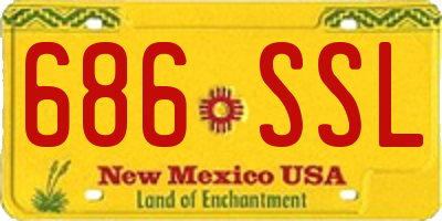 NM license plate 686SSL