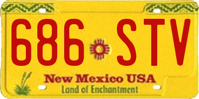 NM license plate 686STV