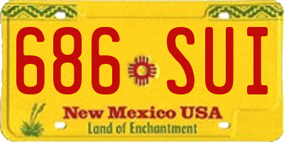 NM license plate 686SUI