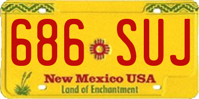 NM license plate 686SUJ