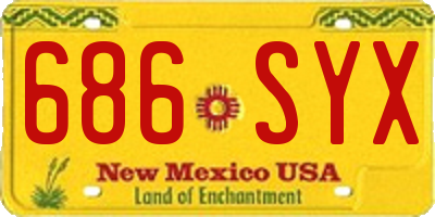 NM license plate 686SYX