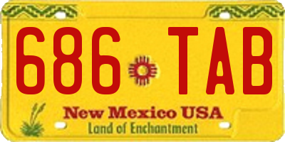 NM license plate 686TAB