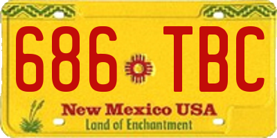 NM license plate 686TBC