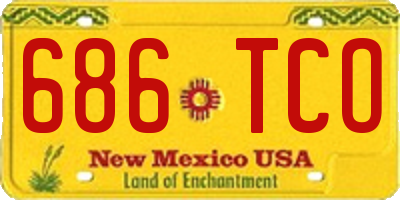 NM license plate 686TCO