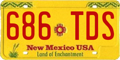 NM license plate 686TDS