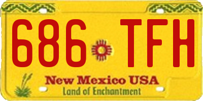 NM license plate 686TFH