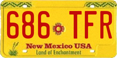 NM license plate 686TFR