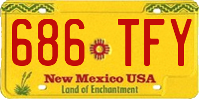 NM license plate 686TFY