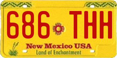 NM license plate 686THH